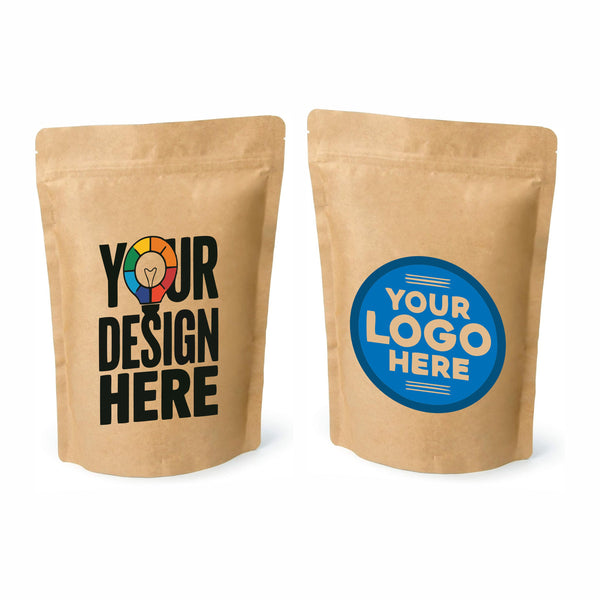 Brown Kraft Paper Pouch - Custom Print Both Sides