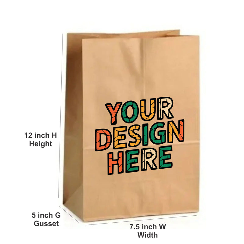 Customized Brown Kraft Paper SOS Bags