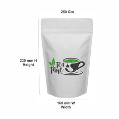 White Kraft Standup Paper Pouch - Custom Printed