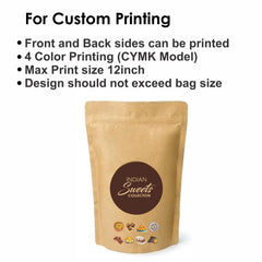 Brown Kraft Paper Pouch - Custom Print Both Sides