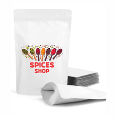 White Kraft Standup Paper Pouch - Custom Printed