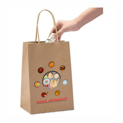 Brown Paper Bags with Twisted Handles - Custom Print Both Sides